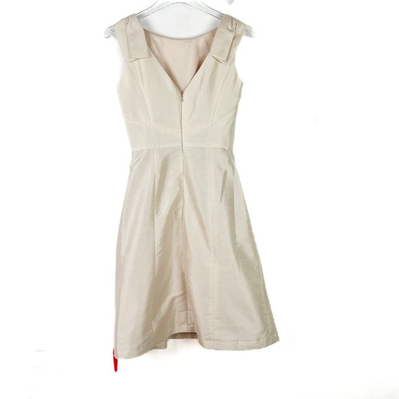 NWT Alfred Sung Dupioni Sleeveless Short Cocktail Dress with Bow Size 2 D626 - Picture 8 of 15